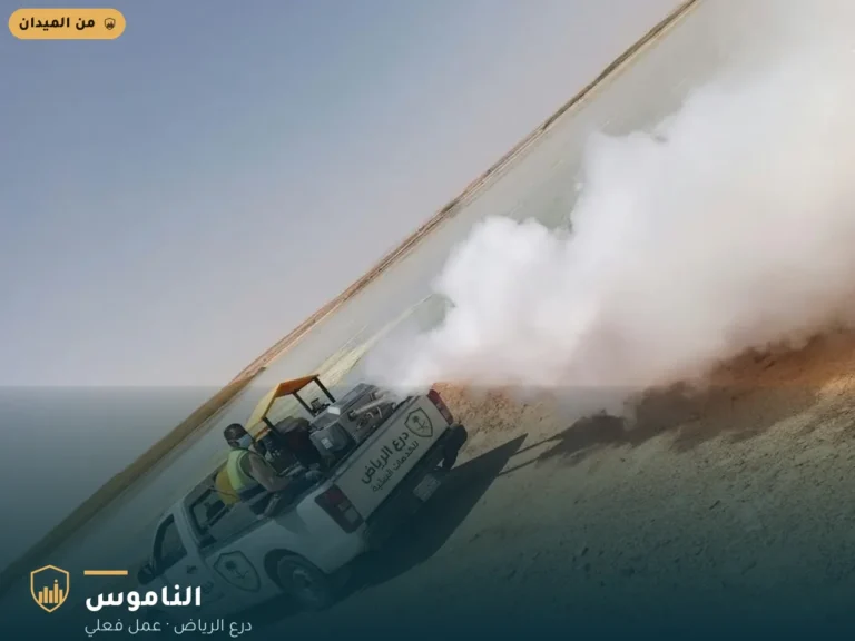 شاحنة درع الرياض تعفّر أرضاً مفتوحة بالرياض